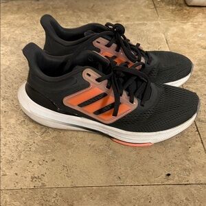 Adidas Black and Orange Athletic Sneakers